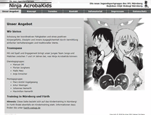 Tablet Screenshot of ninjaacrobakids.wakagi.de